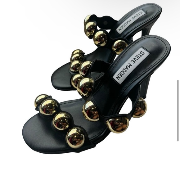 Steve Madden Jovanni Heel sandal black gold - Picture 7 of 7